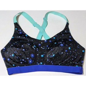 Victoria's Secret Sport Galaxy Star Space Crossback Padded Sports Bra Womens 32C